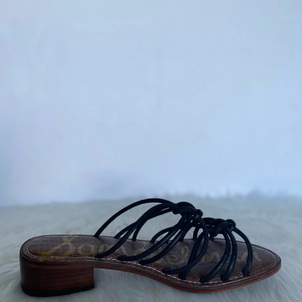 Sam Edelman Black Strappy Flat Sandals